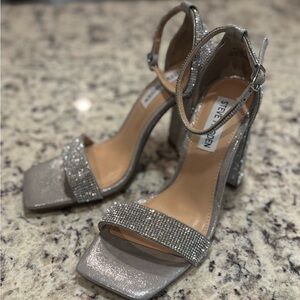 Steve Madden Glittering Silver Heels